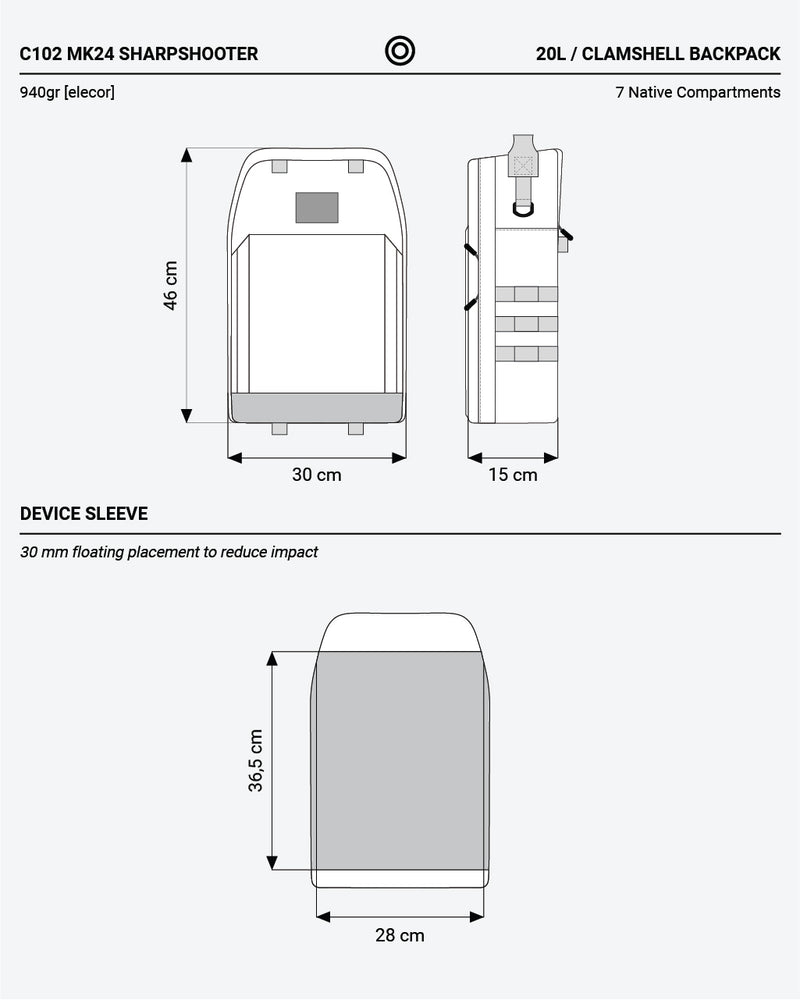 C102 MK24 "Sharpshooter" Cordura BK